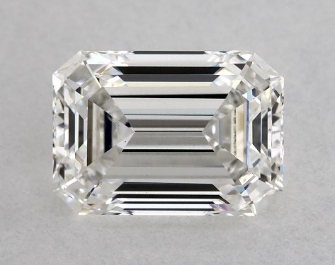 This Lab-Grown diamond 1.01 carat emerald E color VVS2 clarity has Very Good proportions and a diamond grading report from IGI