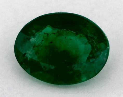 This 0.87 Oval Green Emerald is sold exclusively by James Allen 