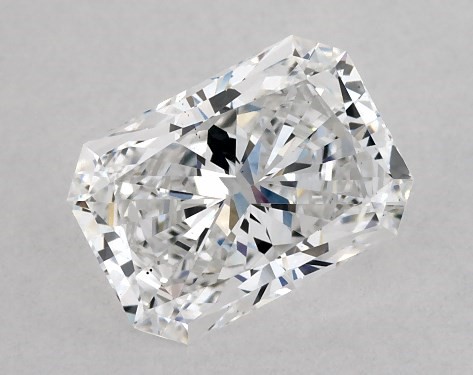 This Lab-Grown diamond 1.02 carat radiant D color VS1 clarity has Very Good proportions and a diamond grading report from IGI