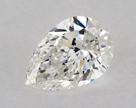 This 0.9 carat pear diamond F color VS1 clarity has Very Good proportions and a diamond grading report from GIA