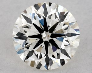 IGI 0.51 Carat H-SI1 Excellent Cut Round Diamond
