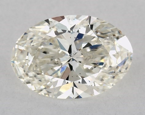 This 0.74 carat oval diamond K color SI1 clarity has Ideal proportions and a diamond grading report from GIA