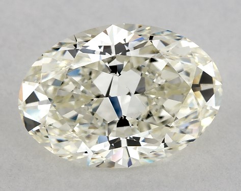 This 2.01 carat oval diamond J color VS1 clarity has Very Good proportions and a diamond grading report from IGI