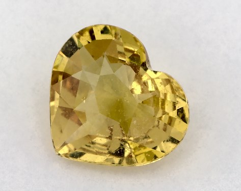  1.82 Carat Yellow Sapphire   Heart gemstones