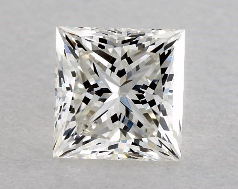 This 0.91 carat princess diamond I color VVS2 clarity has Very Good proportions and a diamond grading report from GIA