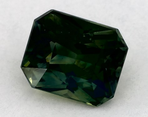  1.13 Carat Green Sapphire   Radiant gemstones