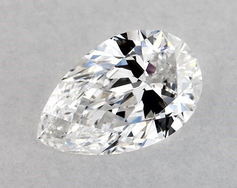 This 0.61 carat pear diamond D color IF clarity has Very Good proportions and a diamond grading report from GIA