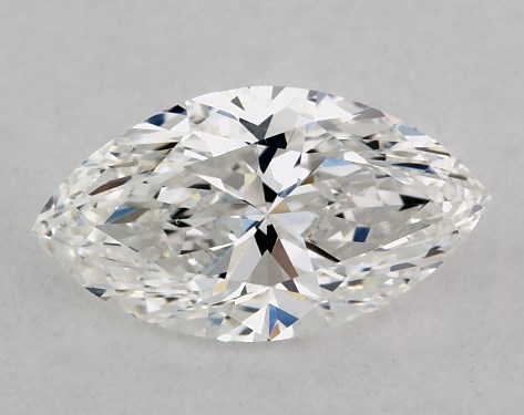 This 0.9 carat marquise diamond F color VS1 clarity has Good proportions and a diamond grading report from GIA