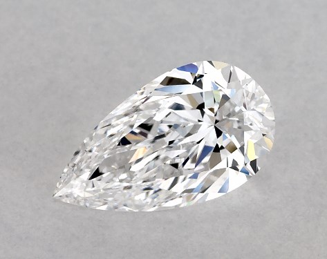 This 0.76 carat pear diamond D color IF clarity has Very Good proportions and a diamond grading report from GIA