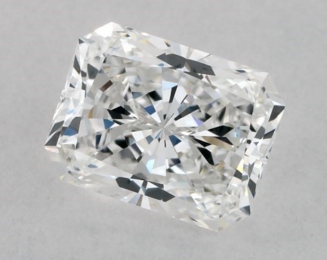 This 0.5 carat radiant diamond E color IF clarity has Ideal proportions and a diamond grading report from GIA