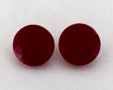 2.01 Total Carat Weight Round Natural Rubies