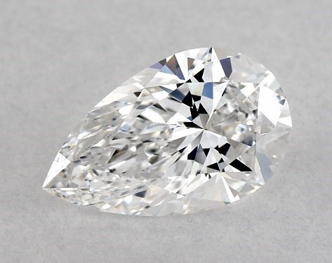 This Lab-Grown diamond 1.05 carat pear D color VVS1 clarity has Very Good proportions and a diamond grading report from GIA