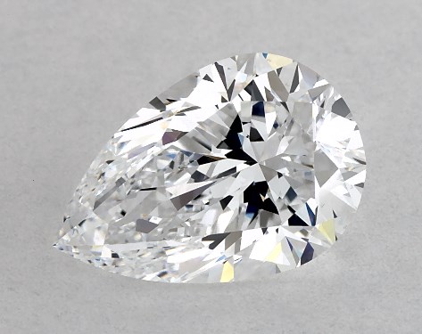 This 1.5 carat pear diamond D color VS1 clarity has Good proportions and a diamond grading report from GIA
