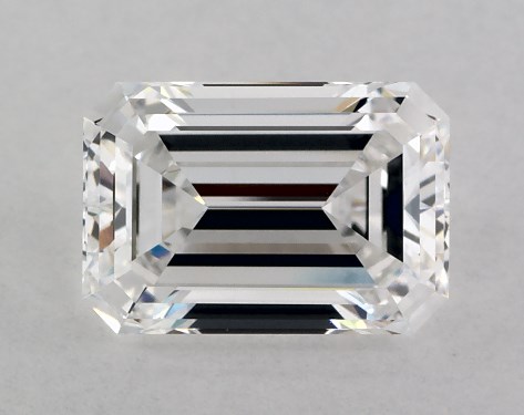 This Lab-Grown diamond 1.53 carat emerald D color VS1 clarity has Very Good proportions and a diamond grading report from GIA