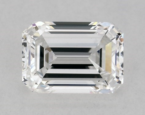 This Lab-Grown diamond 1.04 carat emerald E color VVS2 clarity has Very Good proportions and a diamond grading report from GIA