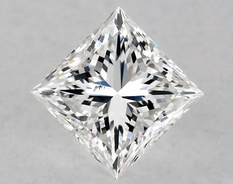 GIA 1.00 Carat F-SI1 Ideal Cut Princess Diamond