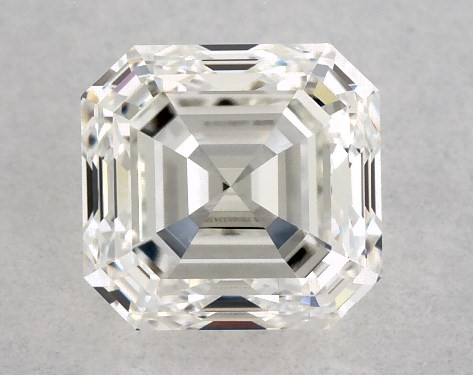 This 1.01 carat asscher diamond J color VVS2 clarity has Good proportions and a diamond grading report from GIA