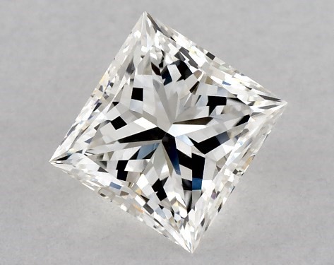 This 0.8 carat princess diamond G color VVS1 clarity has Ideal proportions and a diamond grading report from GIA