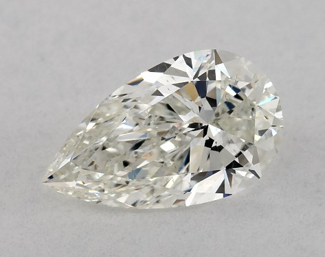 GIA 1.00 Carat H-SI1 Ideal Cut Pear Diamond