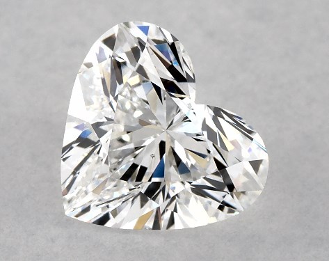 This 0.96 carat heart diamond D color VS2 clarity has Very Good proportions and a diamond grading report from GIA
