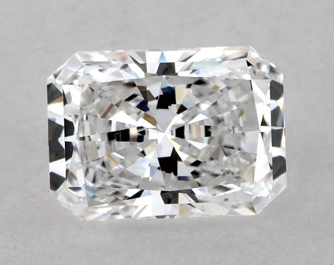 This Lab-Grown diamond 1.04 carat radiant D color VS1 clarity has Ideal proportions and a diamond grading report from GIA