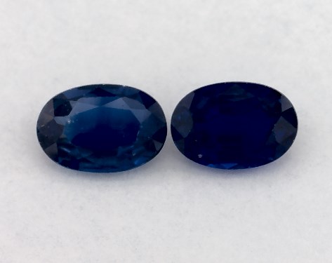  1.12 Carat Blue Sapphire   Oval Gemstone Pairs