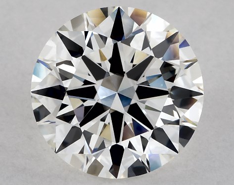 This 3.01 carat round diamond H color VS1 clarity has Excellent proportions and a diamond grading report from GIA