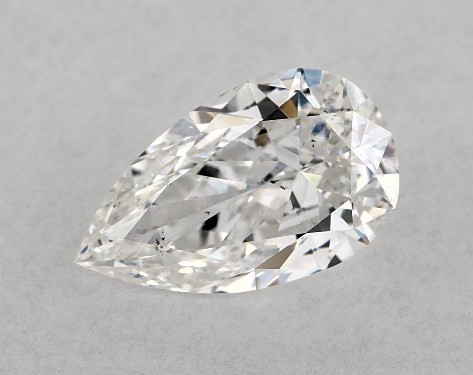 This 0.93 carat pear diamond E color SI1 clarity has Good proportions and a diamond grading report from GIA