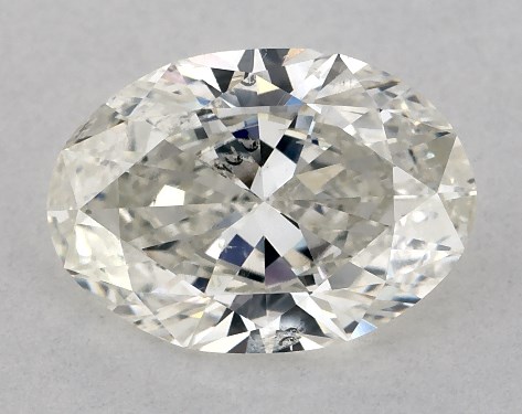 This 2 carat oval diamond J color SI2 clarity has Ideal proportions and a diamond grading report from GIA
