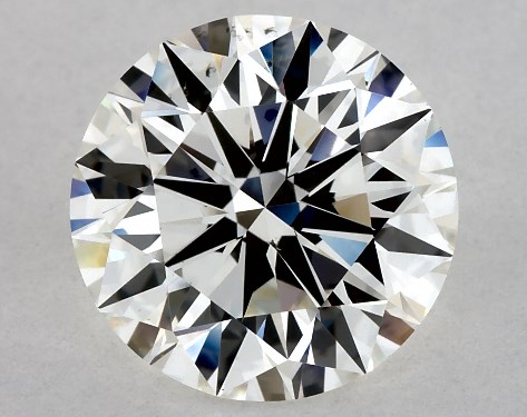 This 2.77 carat round diamond H color VS2 clarity has Excellent proportions and a diamond grading report from IGI