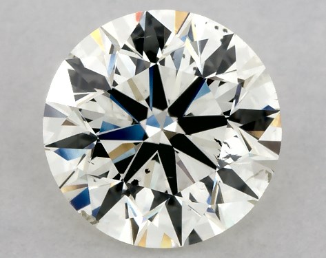 This 1.5 carat round diamond J color SI1 clarity has Excellent proportions and a diamond grading report from IGI