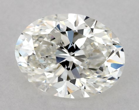 This 0.9 carat oval diamond H color VVS2 clarity has Good proportions and a diamond grading report from GIA