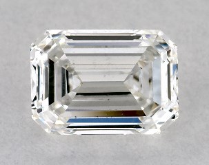 GIA 0.50 Carat F-SI1 Good Cut Emerald Diamond