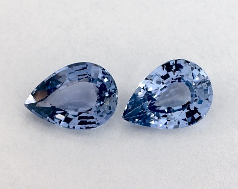  1.64 Carat Blue Sapphire   Pear Gemstone Pairs