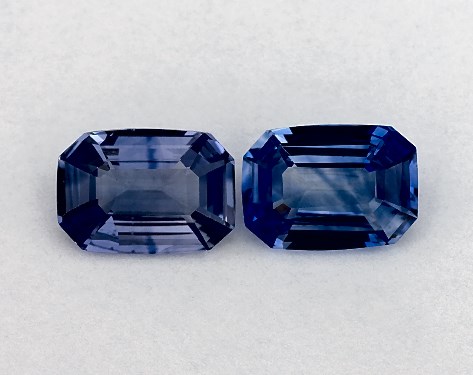  1.65 Carat Blue Sapphire   Emerald Gemstone Pairs