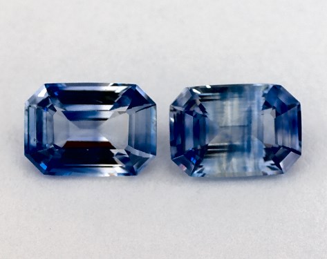  1.86 Carat Blue Sapphire   Emerald Gemstone Pairs