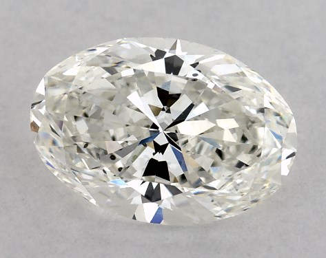 GIA 1.00 Carat H-SI1 Very Good Cut Oval Diamond