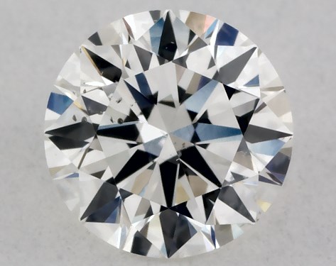 This 0.5 carat round diamond I color SI2 clarity has Excellent proportions and a diamond grading report from GIA