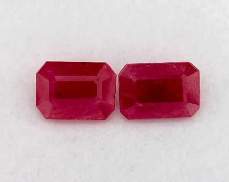  1.84 Carat Ruby   Emerald Gemstone Pairs