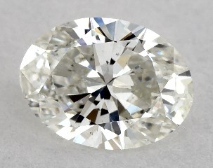 GIA 0.50 Carat H-SI1 Very Good Cut Oval Diamond