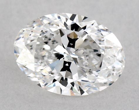 This 0.72 carat oval diamond E color SI1 clarity has Ideal proportions and a diamond grading report from GIA