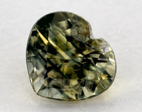  1.00 Carat Green Sapphire   Heart gemstones
