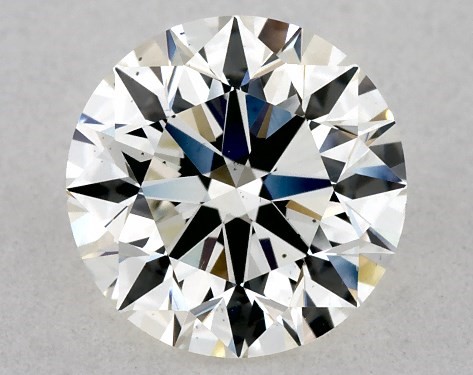 This 0.93 carat round diamond J color VS2 clarity has Excellent proportions and a diamond grading report from GIA