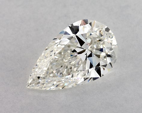 This 2.51 carat pear diamond G color VS2 clarity has Very Good proportions and a diamond grading report from GIA