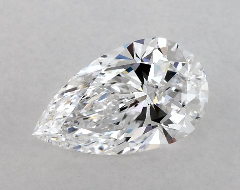 This 1.06 carat pear diamond D color VVS2 clarity has Ideal proportions and a diamond grading report from GIA