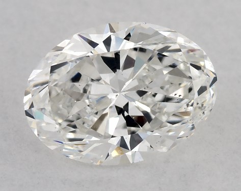This 0.9 carat oval diamond F color SI1 clarity has Very Good proportions and a diamond grading report from GIA