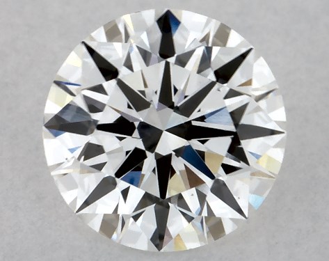 This Lab-Grown diamond 1.08 carat round E color VS1 clarity has Ideal proportions and a diamond grading report from IGI