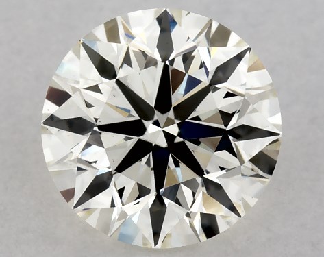 This 0.84 carat round diamond I color VS1 clarity has Excellent proportions and a diamond grading report from IGI