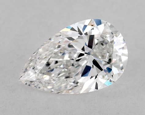 This Lab-Grown diamond 1.6 carat pear E color VS1 clarity has Ideal proportions and a diamond grading report from IGI