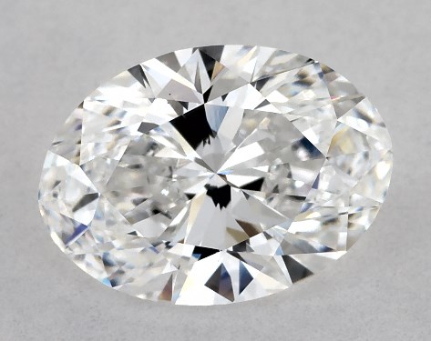 This Lab-Grown diamond 1.52 carat oval E color VS1 clarity has Ideal proportions and a diamond grading report from GIA